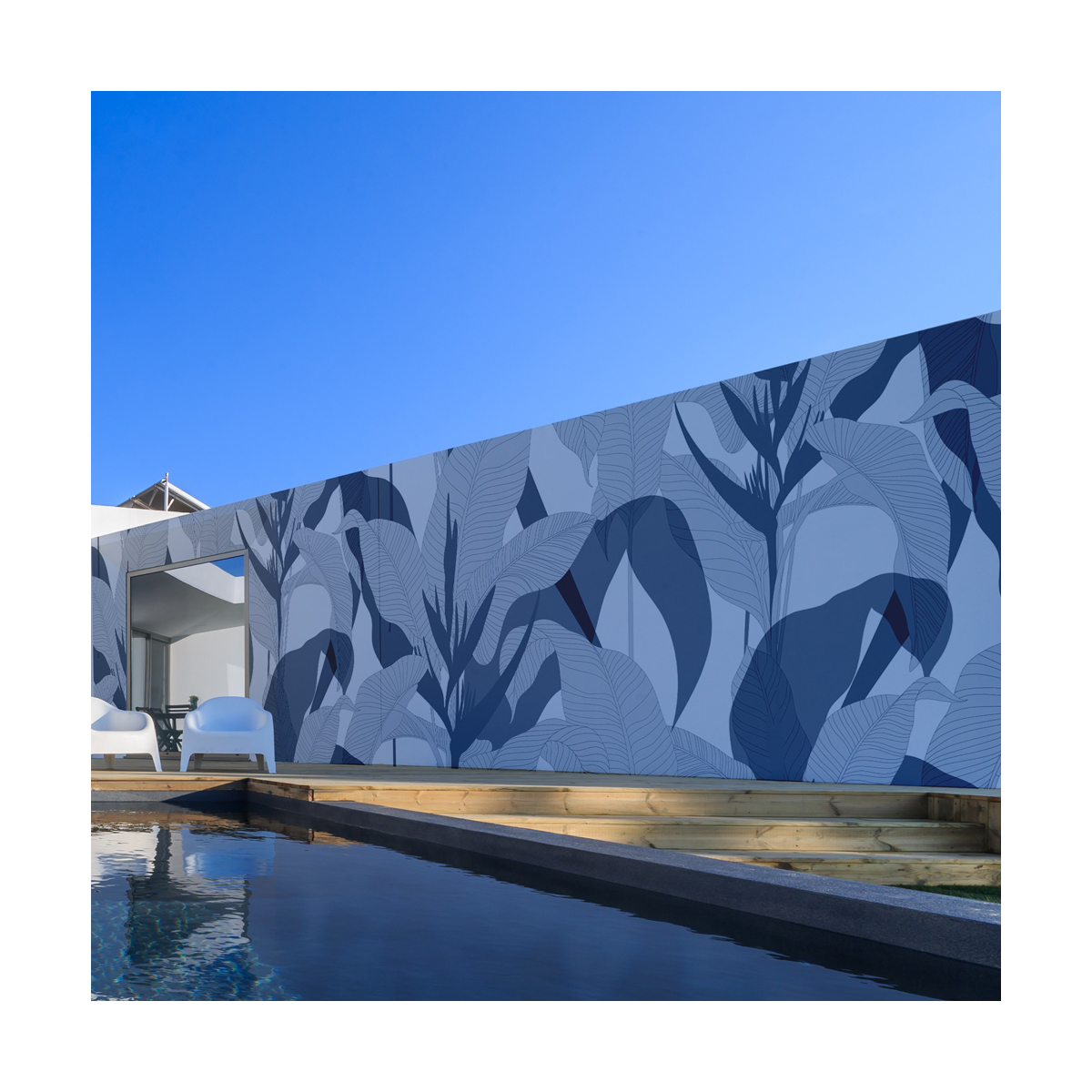 Extotic Leaves outdoor wallpapers - UV resistant