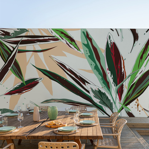Colorful leaves- UV resistant outdoor wallpapers