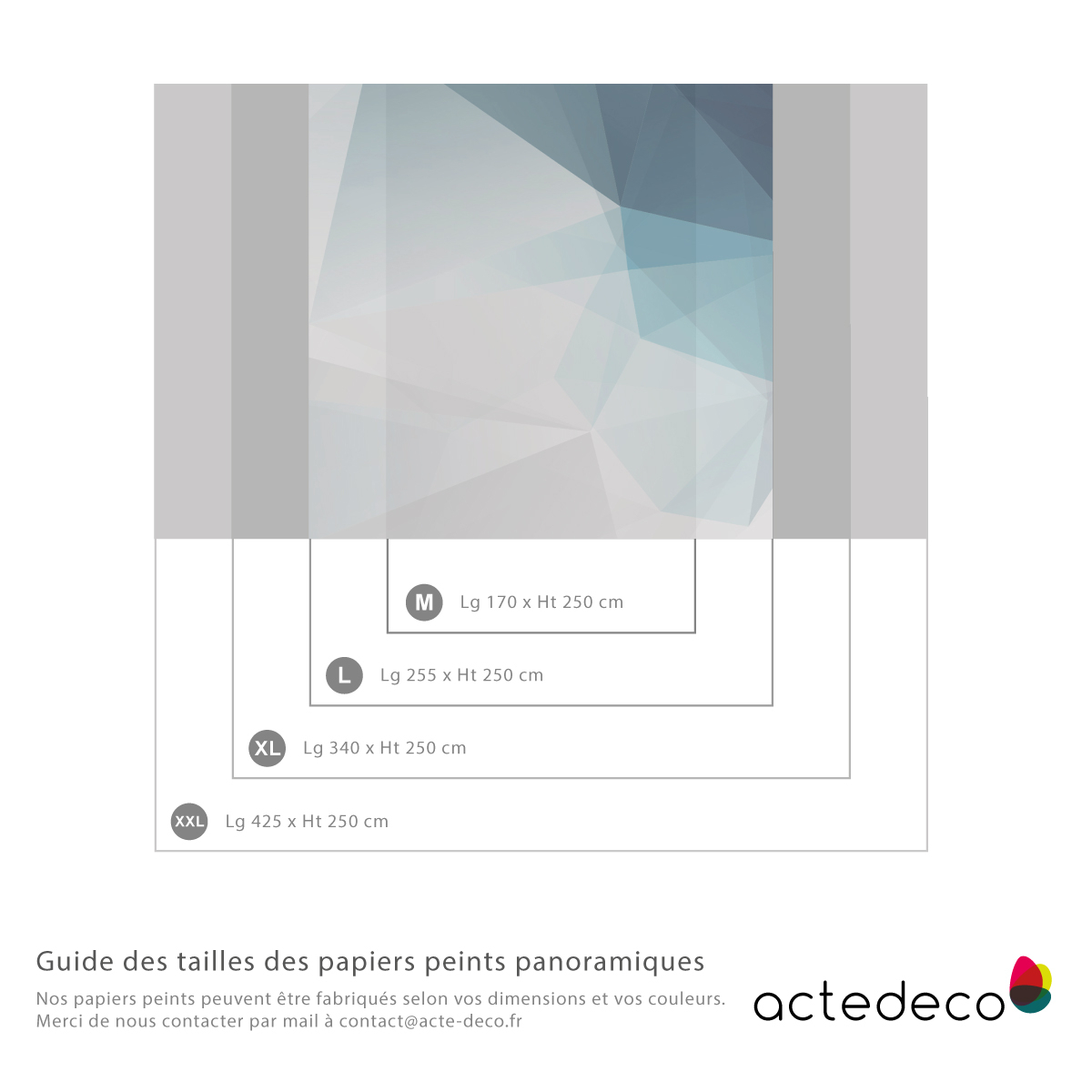 Abstract panoramic wallpaper - geometric 04 - Acte-Deco