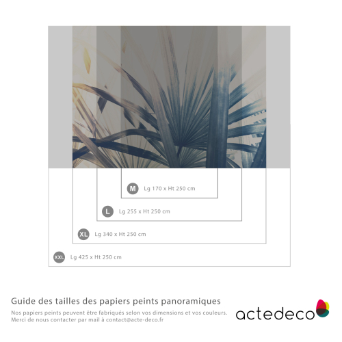 Panorama-Palme Tapete - Lady Palm - Acte-Deco