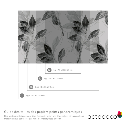 Panoramic wallpaper laurel Branch collection - Acte-Deco