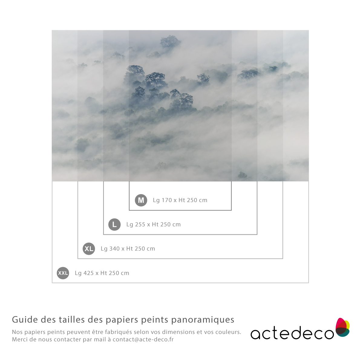 Papier peint panoramique Brumes matinales 01 | Acte-Deco