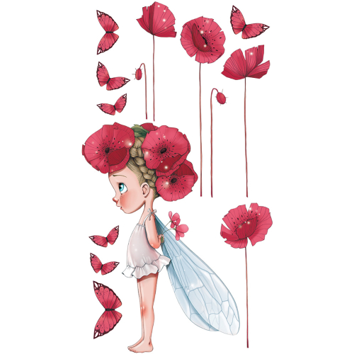 Adesivo murale per bambini "Little fairy Lisette" - Acte Deco