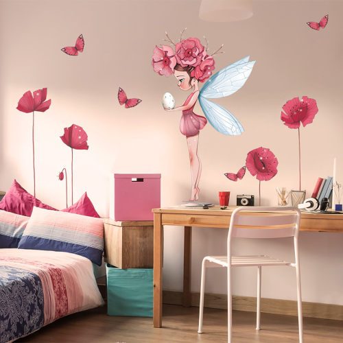 Wall sticker big fairy Petronilla for children- Acte Deco