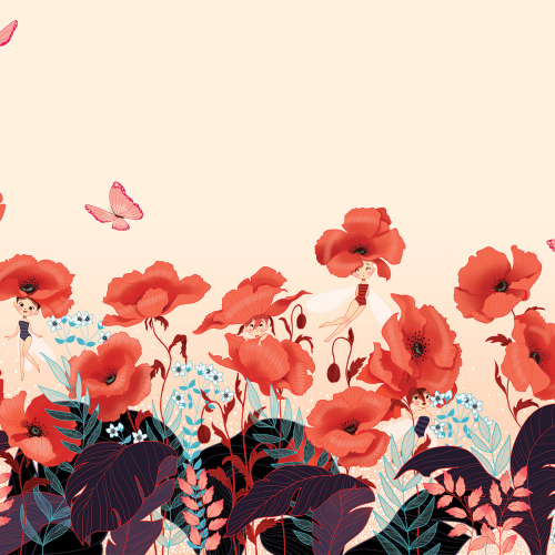 wallpapers Poppies and Fairies