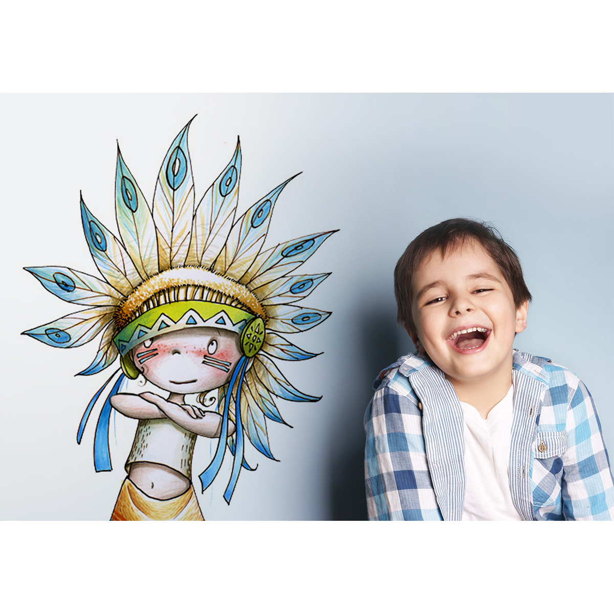 Sticker mural Little big man pour enfant- Acte deco