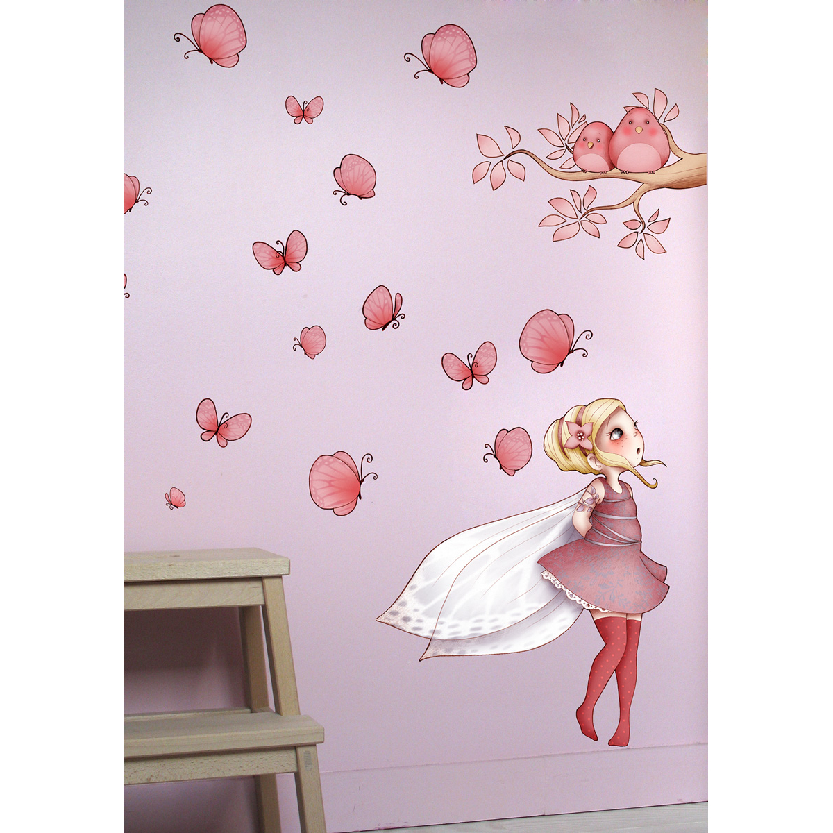 Stickers mural fee papillons - Sticker chambre enfant