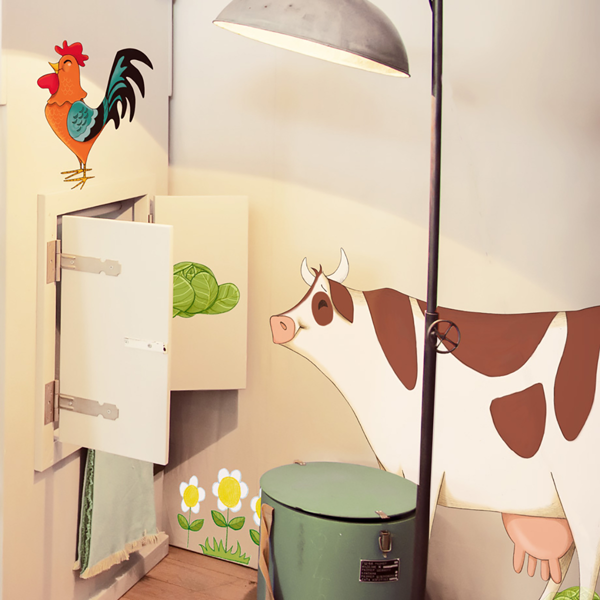 Sticker mural Les animaux de la ferme pour enfant- Acte deco