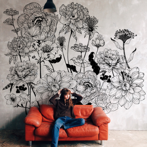 Angora floral wallpaper Acte-Deco