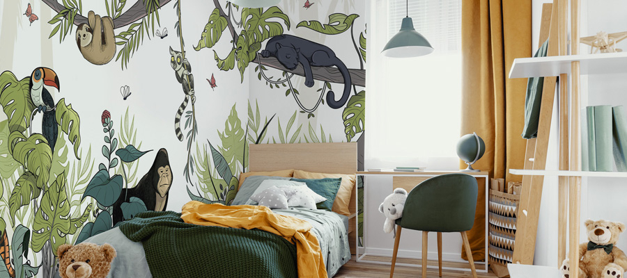 Wallpapers and wall stickers for children's bedrooms - Kid's Deco - Acte-Deco
